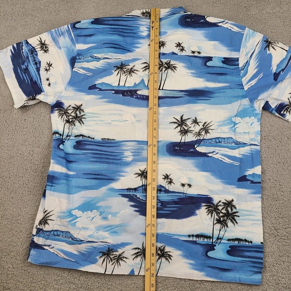 Bullhead Island Series Shirt Mens XL‎ Blue Hawaiian Tropical Beach Button - Picture 11 of 12